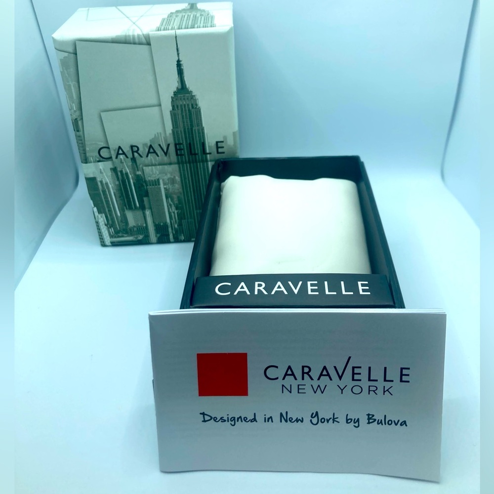 CARAVELLE NEW YORK WOMEN’S WATCH BOX WITH WATCH PILLOW {EMPTY}